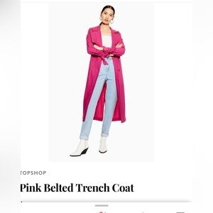 Topshop long belted trenchcoat